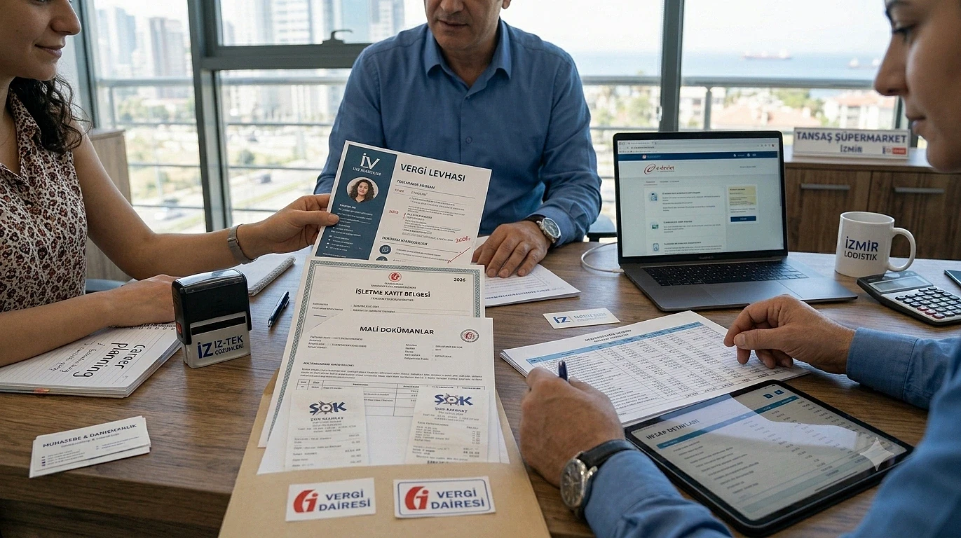 Vergi levhası rehberi ve alım süreci hakkında bilgi Vergi levhası ve belgelerin incelendiği bir ofis ortamı, bilgisayar ekranında vergi dairesi sitesi açık.