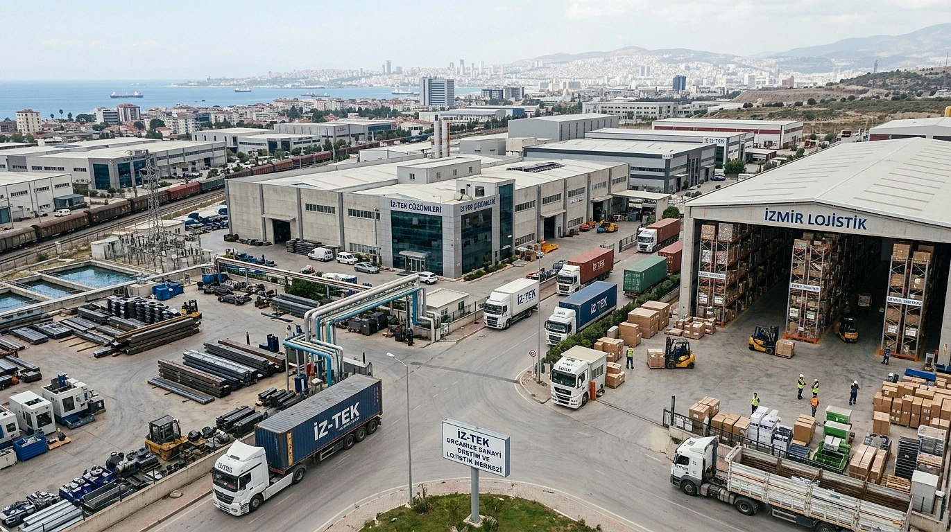 İstanbul sanayi bölgeleri ve iş imkanları hakkında bilgi İstanbul'un sanayi bölgelerinden bir manzara, lojistik araçlar ve fabrikalar görünmekte.