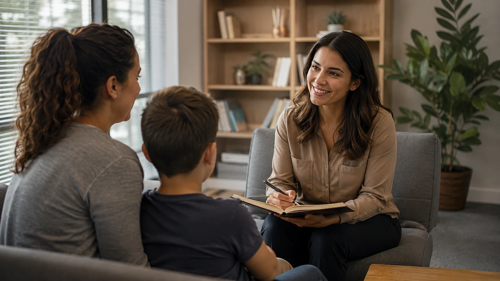 Sosyal hizmet uzmanı ile danışmanlık süreci Sosyal hizmet uzmanı, danışanlarıyla birebir görüşme yaparak destek sunuyor.