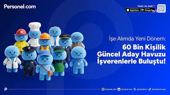 Personel.com ile iş bulma sürecine yeni bir yaklaşım Farklı meslekleri temsil eden sevimli karakterler, iş bulma sürecinde yardımcı olan Personel.com'un tanıtım görseli.