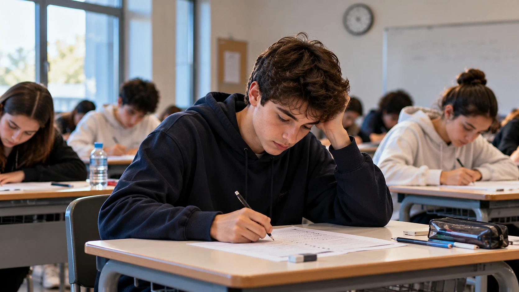 Sakarya Üniversitesi DGS 2026 Taban Puanları Sakarya Üniversitesi DGS sınavına hazırlanan öğrenciler, ders çalışırken yoğun bir şekilde odaklanmış.
