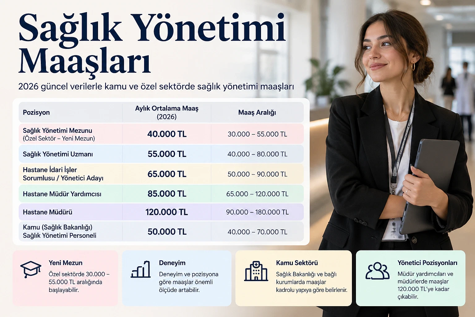 Sağlık yönetimi maaşları 2026 verileri 2026 sağlık yönetimi maaşlarıyla ilgili güncel veriler ve pozisyonlar.