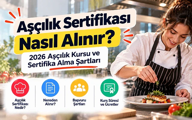 Aşçılık sertifikası alma rehberi ve kurs bilgileri Aşçılık sertifikası almak için mutfakta yemek hazırlayan bir aşçı adayı.