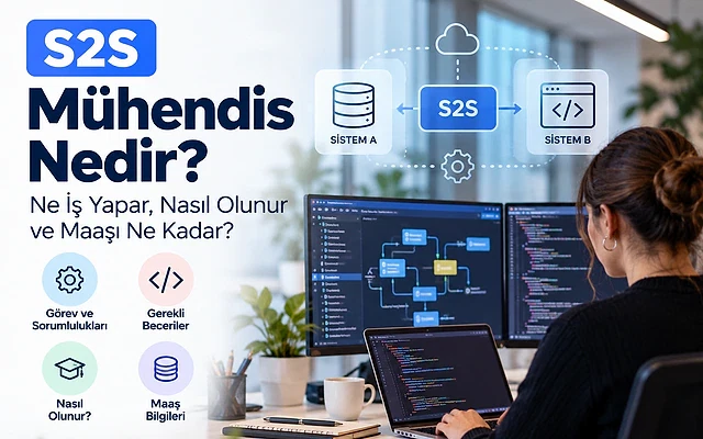 S2S Mühendisi hakkında detaylı rehber S2S mühendisinin görevleri, becerileri ve maaş bilgilerini içeren bir blog kapak görseli.